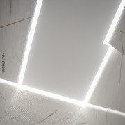 Парящий натяжной потолок в ванной 2