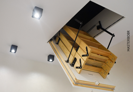 Натяжные потолки с раскладным люком